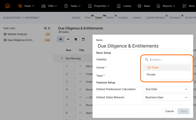 Public.Private Task Lists