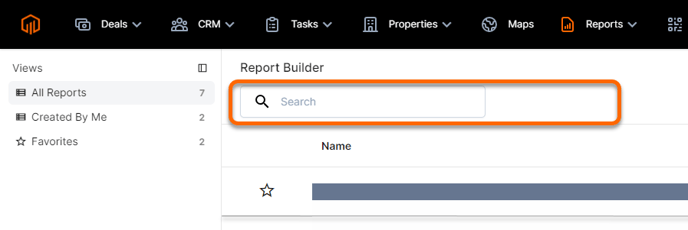 Report Builder Search