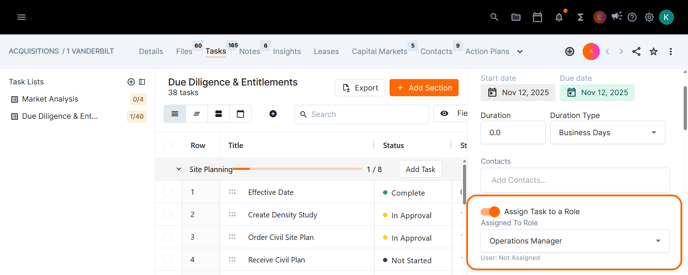 Task Roles - Assign a Role
