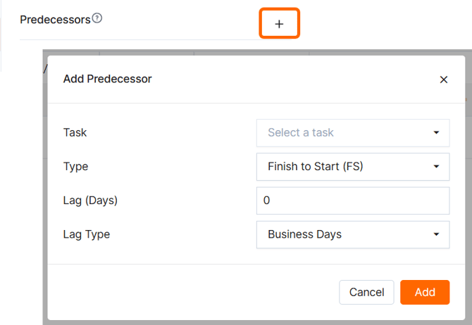 add Predecessors