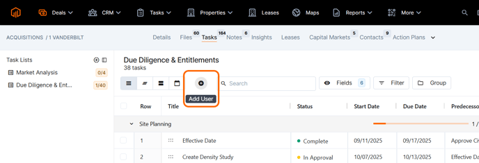 add user to task list