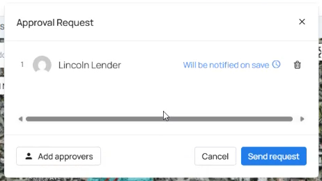 approvals - send request
