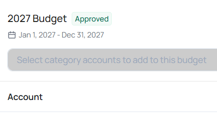 approved budget - budget builder