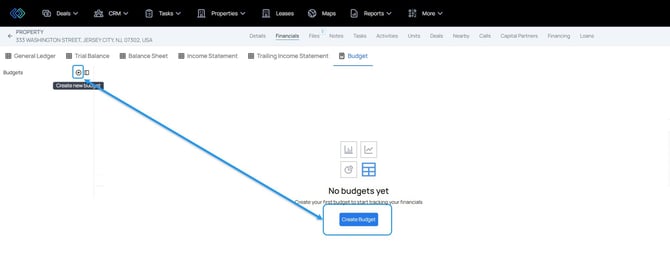 create new budget - budget builder