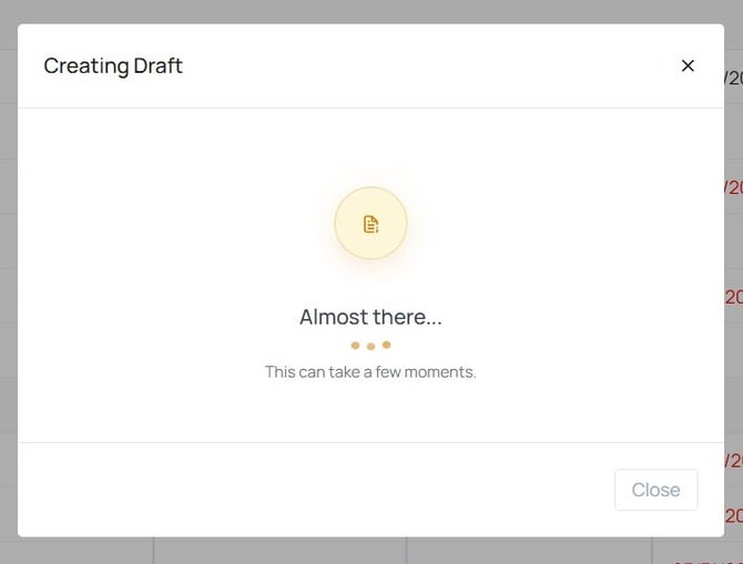 creating a draft