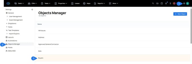 delete object manager - menu1