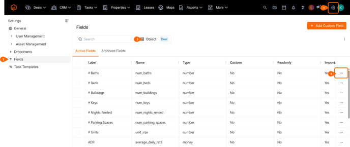 edit field options