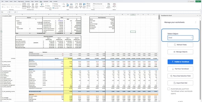 excel update - select object