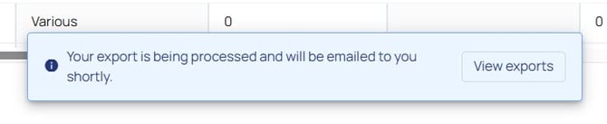 export objects - on demand processing