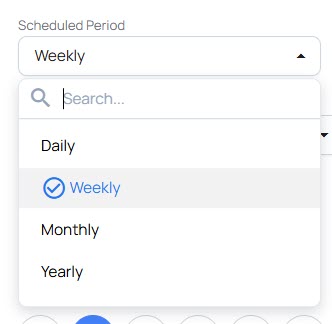 export objects - schedule period