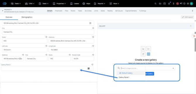 gallery-select gallery panel