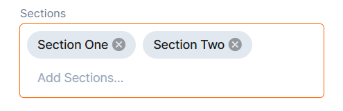 multiple sections