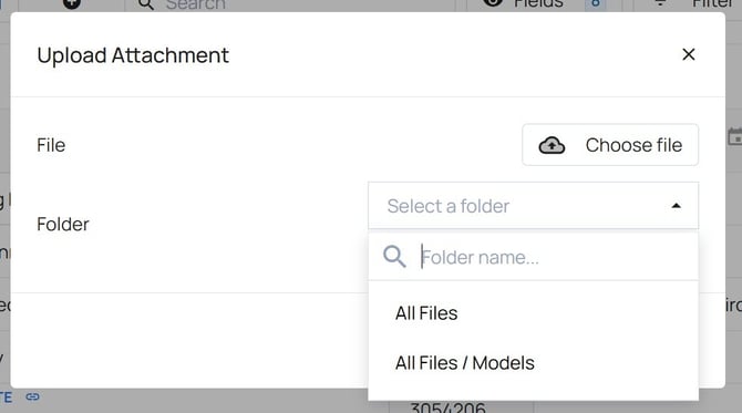 select existing folder - folder destination tasks