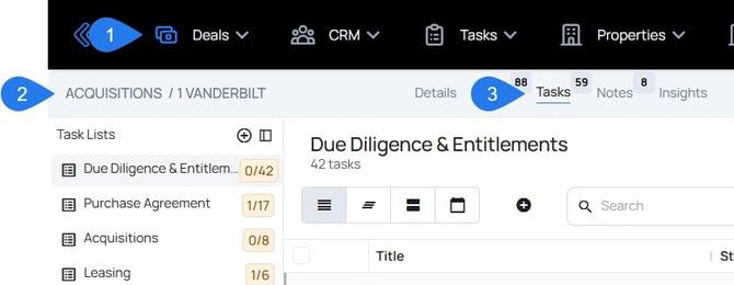 task object views