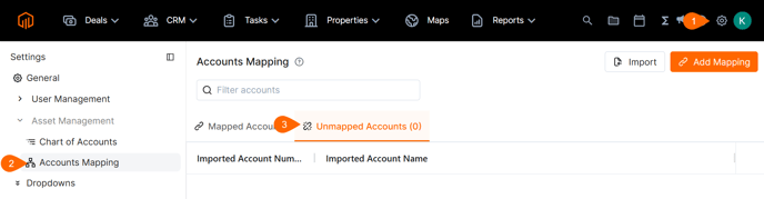 unmapped accounts