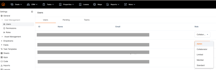 update user permission group