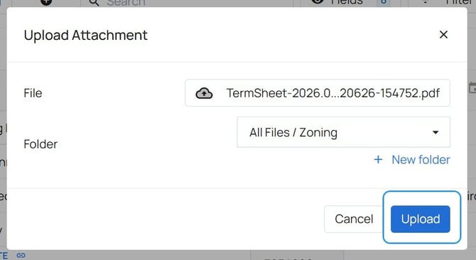 upload - folder destination tasks